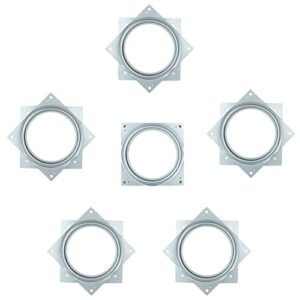 8pack lazy susan turntable bearings, 6”square rotating plate, 500lbs capacity 5/16”thick swivel plate for diy lazy susan project storage organizer rack cake decorating sculpture displays