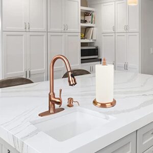 Paper Towel Holder Stand for Kitchen Countertop & Dining Room Table (Copper, Classical)