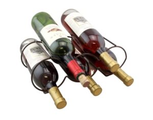 stackable table top wine rack bottle holder (bronze)