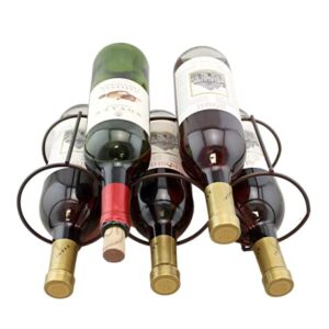 Stackable Table Top Wine Rack Bottle Holder (Bronze)