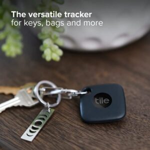 Tile Mate (2022) 1-Pack.Black. Bluetooth Tracker, Keys Finder and Item Locator for Keys, Bags and More; Up to 250 ft. Range. Water-Resistant. Phone Finder. iOS and Android Compatible.