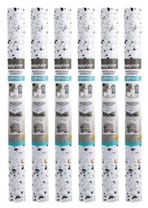 duck 286457 easyliner adhesive laminate surfaces shelf liner, terrazzo, 20 in. x 15 ft., 6 rolls