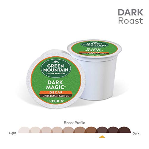 Green Mountain Coffee Roasters Dark Magic Decaf, Single-Serve Keurig K-Cup Pods, Dark Roast Coffee, 12 Count (Pack of 6)