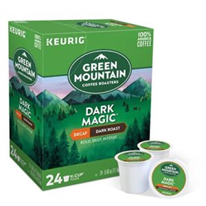 Green Mountain Coffee Roasters Dark Magic Decaf, Single-Serve Keurig K-Cup Pods, Dark Roast Coffee, 12 Count (Pack of 6)