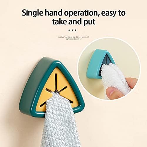 Towel Holder Towel Storage Racks Hanger Adhesive Towels Storage Wash Cloth Clip Sucker Wall Window Bathroom Kitchen Accessories (Grey)