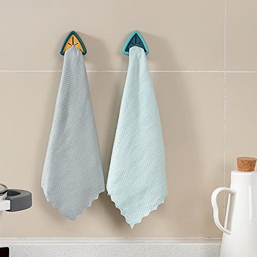 Towel Holder Towel Storage Racks Hanger Adhesive Towels Storage Wash Cloth Clip Sucker Wall Window Bathroom Kitchen Accessories (Grey)