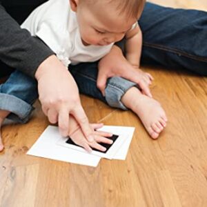 Pearhead Newborn Baby Handprint or Footprint Clean-Touch Ink Pad Kit, Baby Print, Newborn Keepsake, Black