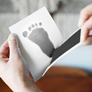 Pearhead Newborn Baby Handprint or Footprint Clean-Touch Ink Pad Kit, Baby Print, Newborn Keepsake, Black