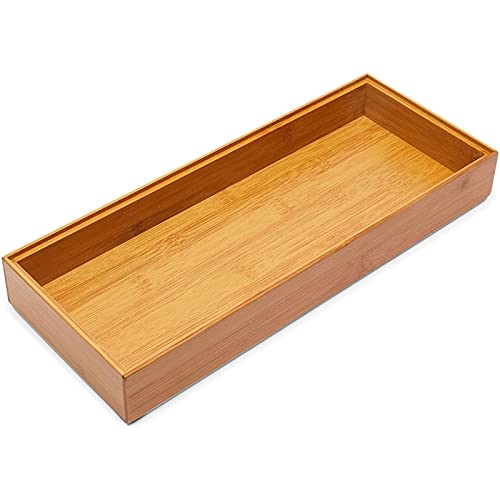 Bamboo Utensil Drawer Organizers for Kitchen (15 x 6 x 2 In, 3 Pack)