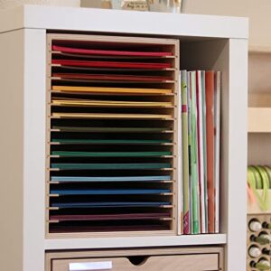 stamp-n-storage paper holder for 8.5×11 – 15 slot (for ikea will fit kallax shelving), 8.5×11 for ikea – 15 slot
