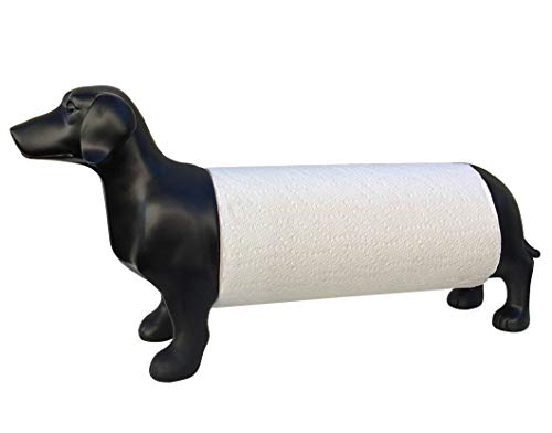 Weiner Dachshund Dog Paper Towel Holder Black Elegant Kitchen Decor | Best Gifts Idea - Dachstastic