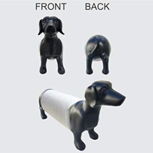 Weiner Dachshund Dog Paper Towel Holder Black Elegant Kitchen Decor | Best Gifts Idea - Dachstastic