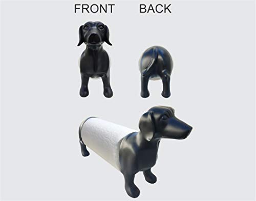 Weiner Dachshund Dog Paper Towel Holder Black Elegant Kitchen Decor | Best Gifts Idea - Dachstastic