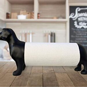 Weiner Dachshund Dog Paper Towel Holder Black Elegant Kitchen Decor | Best Gifts Idea - Dachstastic