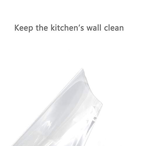 6 Pack Oil Proof Wall Sticker Wallpaper,Kitchen Backsplash Wall Protector Transparent High Temperature Resistant Self-Adhesive Sticker,Clear Waterproof Oilproof Paper for Kitchen Cupboard Household…