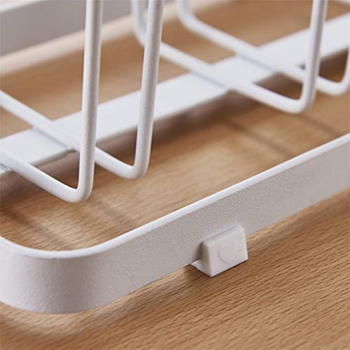 WIONC Restaurant Anti Scratch Wine Glass Holder Holds 6 Glasses Wrought Iron Drying Rack Hotel Bar Desktop Organizer Kitchen Utensil