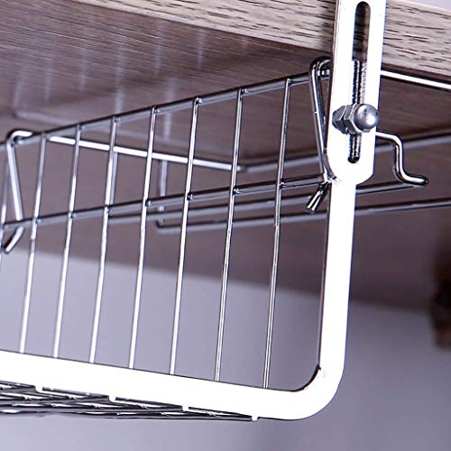 ZUQIEE Household Items Wine Glass Holder Under Shelf Wine Rack Shelf Inserts for Cupboard Stainless Steel Goblet Rack Red Wine Cup Holder Kitchen Cabinet Hanging Wine Rack