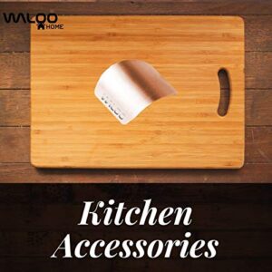 WALOO Stainless Steel Finger Guard for Cutting | Knife Cutting Protector & Kitchen Tool Guards | Kitchen Safe Chop Cut Tool Avoid Hurting During Slicing & Chopping (1 Pack, Rose Gold)