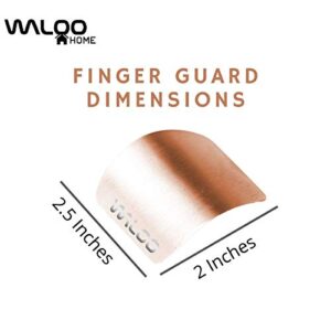 WALOO Stainless Steel Finger Guard for Cutting | Knife Cutting Protector & Kitchen Tool Guards | Kitchen Safe Chop Cut Tool Avoid Hurting During Slicing & Chopping (1 Pack, Rose Gold)