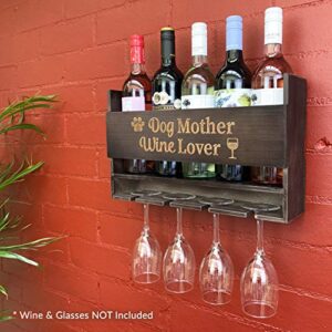 GIFTAGIRL Dog Mom Gifts for Women - Fun Dog Lover Gifts for Women, Our Dog Mom Wine Lover Racks are Perfect Dog Themed Gifts or Dog Owner Gifts for Christmas, and Arrive Beautifully Gift Boxed