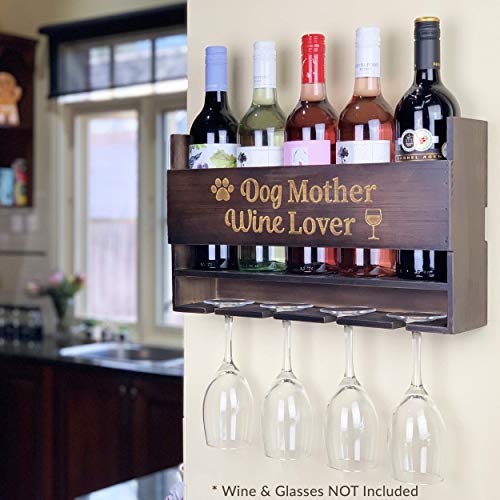 GIFTAGIRL Dog Mom Gifts for Women - Fun Dog Lover Gifts for Women, Our Dog Mom Wine Lover Racks are Perfect Dog Themed Gifts or Dog Owner Gifts for Christmas, and Arrive Beautifully Gift Boxed