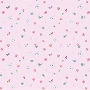 Decorative Pink Floral Butterfly Pattern Contact Paper Self Adhesive Floral Shelf Drawer Liner Cabinets Dresser Furniture Arts and Crafts Vinyl Sticker Wall Paper (17.7x78.7 Inches)