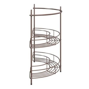 Lavish Home Compact Rack Pedestal Sink Organizer, (L) 21.25” x (W) 11” x (H) 23.25”, Bronze