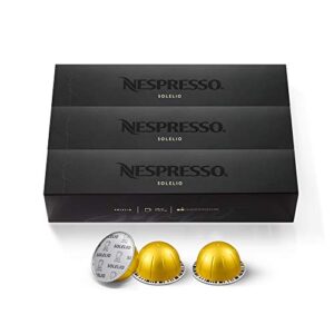 nespresso capsules vertuoline, solelio, mild roast coffee, 30 count coffee pods, 7.77 ounce (vertuoline only)
