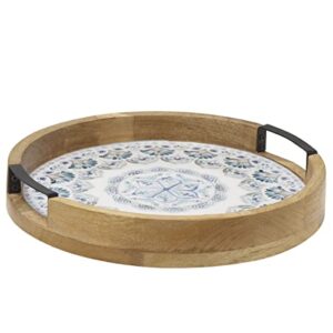 gourmet basics by mikasa addison lazy susan serving tray, 14 inch, multicolored