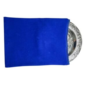 silver storage zippered bags 13″x10″ 3pcs, velvet fabric blue anti tarnish silver jewelry storage bag for silver storage, resistant jewelry flatware, silverplate, silver storage silver protection