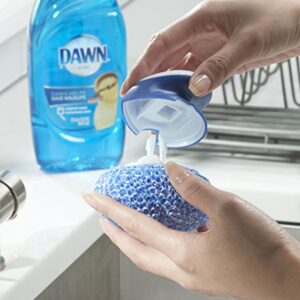 Dawn Handi Scrub and Storage Dish, 3.4 x 4.2 x3.7 Inch, White/Blue