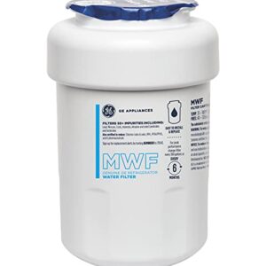 GE MWF Refrigerator Water Filter | Certified to Reduce Lead, Sulfur, and 50+ Other Impurities | Replace Every 6 Months for Best Results | Pack of 1