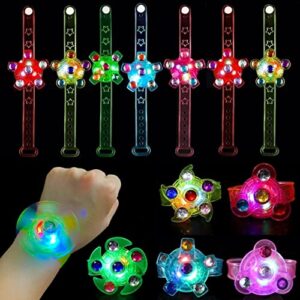 25 pack led light up fidget spinner bracelets party favors for kids 4-8 8-12,glow in the dark party supplies,birthday gifts,treasure box toys for classroom,carnival prizes,pinata goodie bags stuffers