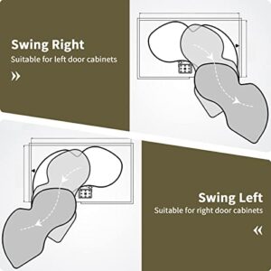 WHIFEA Blind Corner Pull Out Cabinet Organizer, Soft Close 2 Tier Swing Tray, Non-Slip Spice Rack for 36 inch Kitchen Cabinet, Heavy Duty Storage Organizer, Adjustable Height