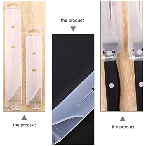 Cabilock 1 Chef Knives Cover Set 6pcs Plastic Knife Sheath Clear Knife Sleeves Knife Protector Bread Knife Safety Cover for Home Leather Knives Sheath Shop Plastic Knives Guard