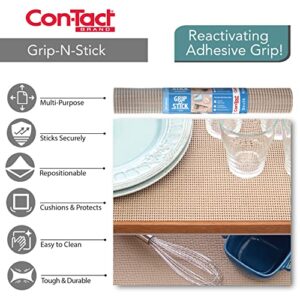 Con-Tact Brand Grip-N-Stick Durable Self-Adhesive Non-Slip Shelf and Drawer Liner, 18" x 4', White, 6 Rolls