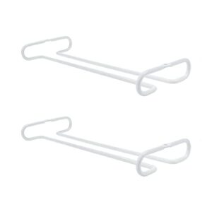 semetall 10.23″ wine glasses rack, wine glass holder under cabinet stemware rack for kitchen, bar ,cabinet, set of 2(white)
