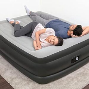 SLEEPLUX Durable Inflatable Air Mattress with Built-in Pump, Pillow and USB Charger, 22" Tall Queen