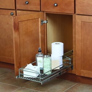 Knape & Vogt Multi-Use Cabinet Organizer, 5.32-Inch by 11.75-Inch by 20-Inch, Frosted Nickel