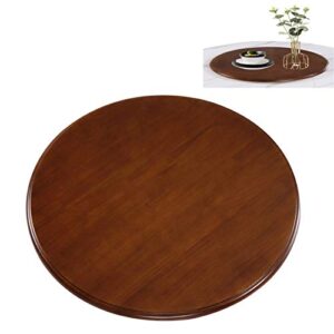 wood dining table turntable, heavy duty lazy susan, 24 inch home rotating plate, smooth service tray