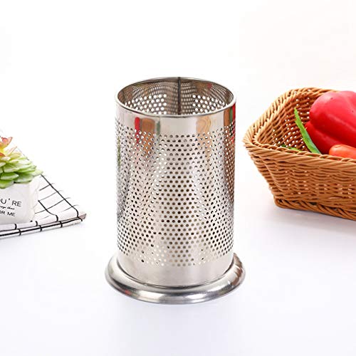 Saim Utensil Holder Stainless Steel Flatware Container for Spatula Sets Gadgets, Flatware Caddy for Cutlery Spoon Fork Kitchen Gadgets Etc