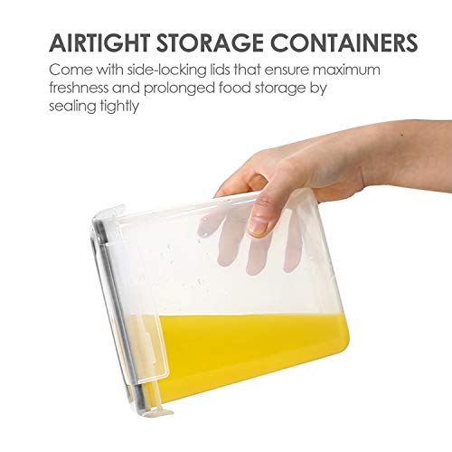 Airtight Food Storage Containers with Lids, Vtopmart 24 pcs Plastic Kitchen and Pantry Organization Canisters for Cereal, Dry Food, Flour and Sugar, BPA Free, Includes 24 Labels