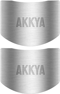 akkya finger guards for cutting stainless steel finger protector kitchen tool chef knife cutting finger guard knife for food chopping cutting avoid hurting 2 pack