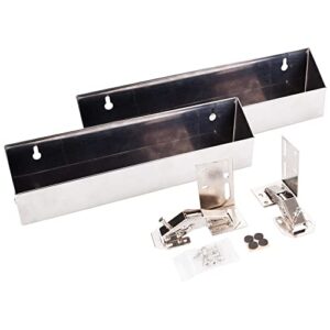 hardware resources toss11-r wide sink tipout tray pack, stainless steel
