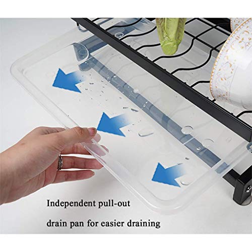 FEHUN Sinks,3-Layer 201 Stainless Steel Rust-Proof Coated Kitchen Countertop Dish Rack Drain Rack