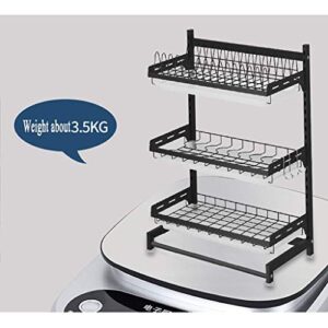 FEHUN Sinks,3-Layer 201 Stainless Steel Rust-Proof Coated Kitchen Countertop Dish Rack Drain Rack