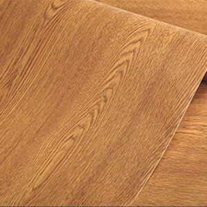 Yija Brown Winged Wood Grain Waterproof Self Adhesive Shelf Liner Dresser Drawer Cabinet Sticker 15.6inch by 79inch