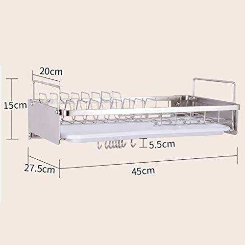 FEHUN Sinks,Wall-Mounted Kitchen Dish Rack Drain Rack Kitchen Racks