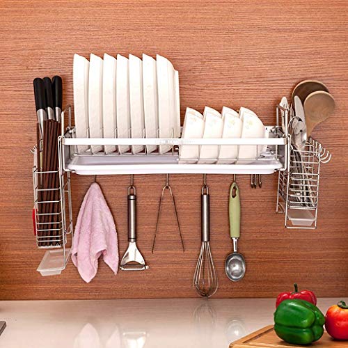 FEHUN Sinks,Wall-Mounted Kitchen Dish Rack Drain Rack Kitchen Racks