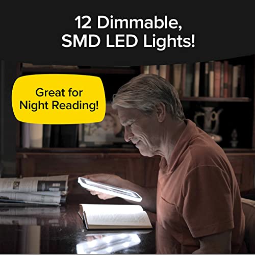 Eye Candy Ultra Bright Full Page Magnifier and Book Light, As Seen On TV Anti Glare Reading Light Makes Pages 3X Bigger with Dimmable Brightness